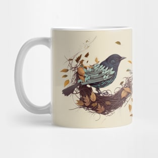 bird in the leaves Mug